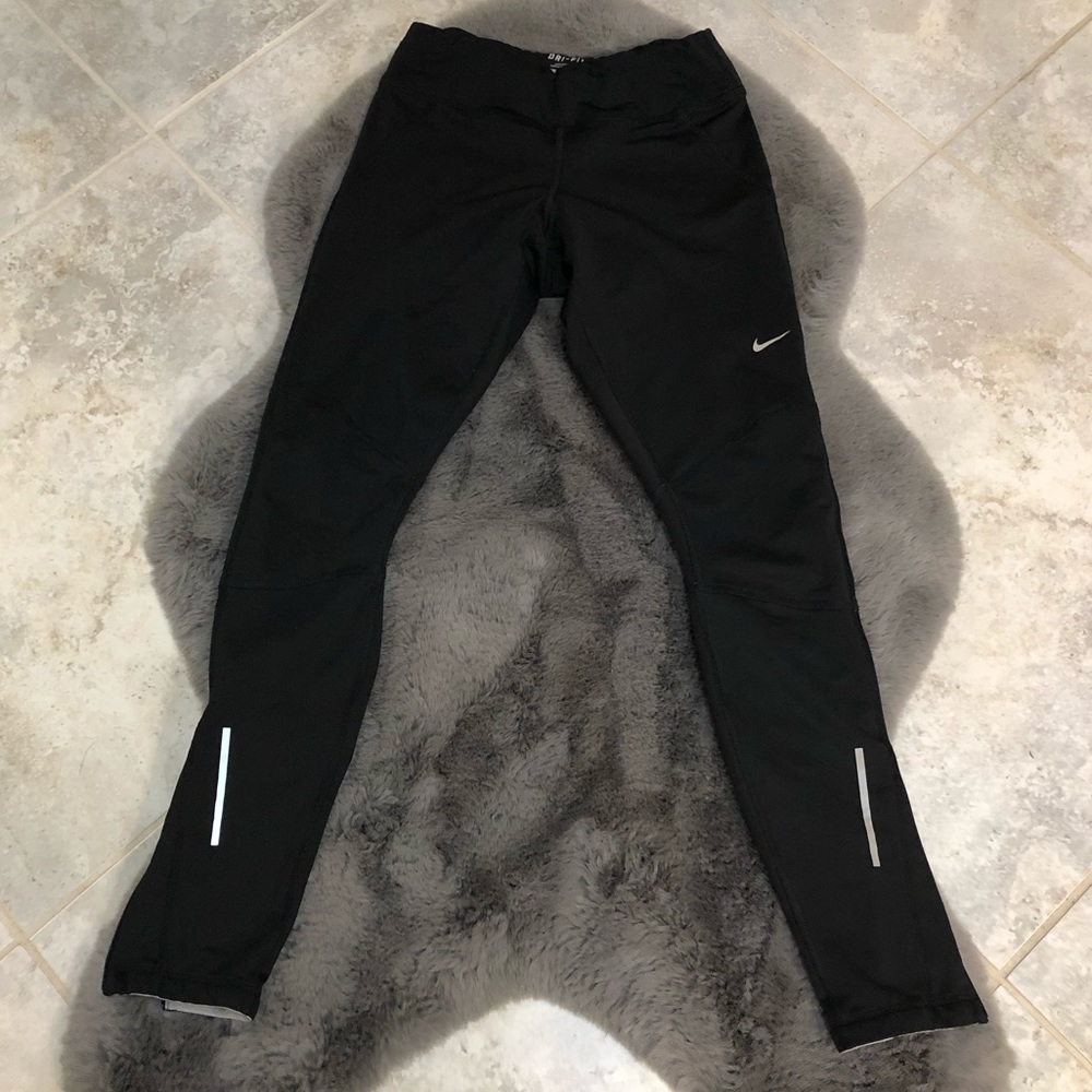 Nike Running Leggings with Zip Ankles XS